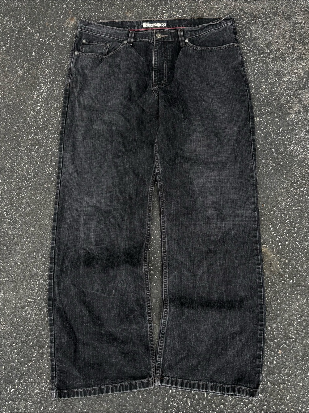 Vintage Y2K Old Navy Denim Black Loose Fit Jeans Baggy Skater 38x34 (38x32) Goth